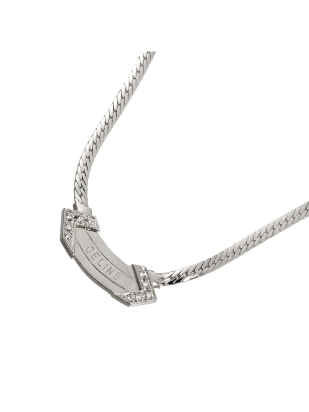 Celine Diamond Necklace 42 Platinum